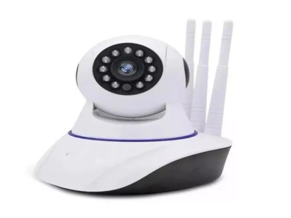 1032 - Câmera IP Wireless - HD ONVIF P2P - (Com 3 Antenas) HD 360º