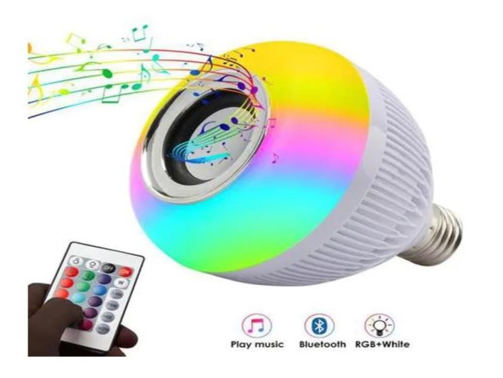 1034 - Lâmpada LED - MUSIC WJ-L2 - Com Bluetooth e Controle