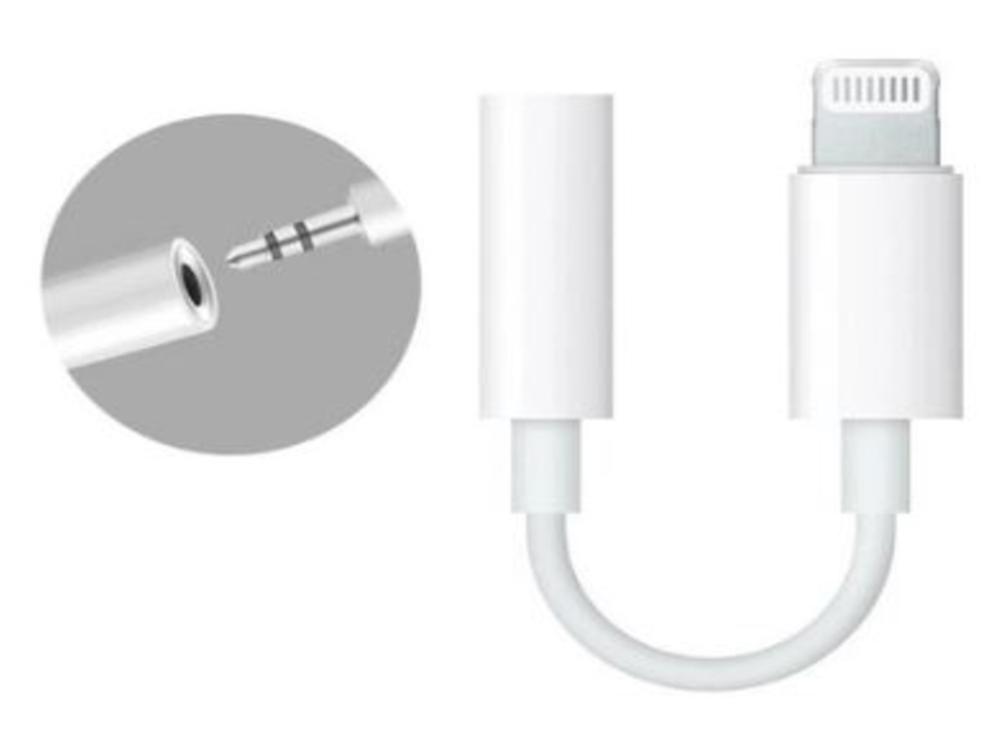 1049 - Adaptador de Audio P2 (3,5MM) Para Fone de Ouvido - (iPHONE-iPAD)