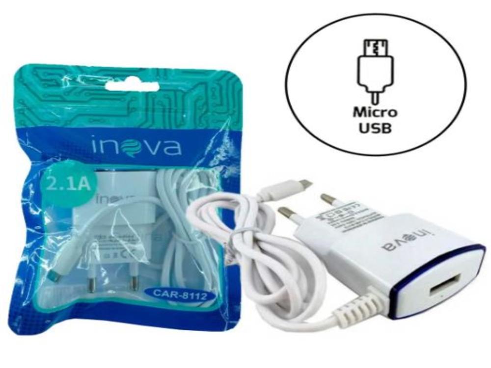 1092 - Carregador de Celular V8 - INOVA (Micro USB) - V8 2.1A