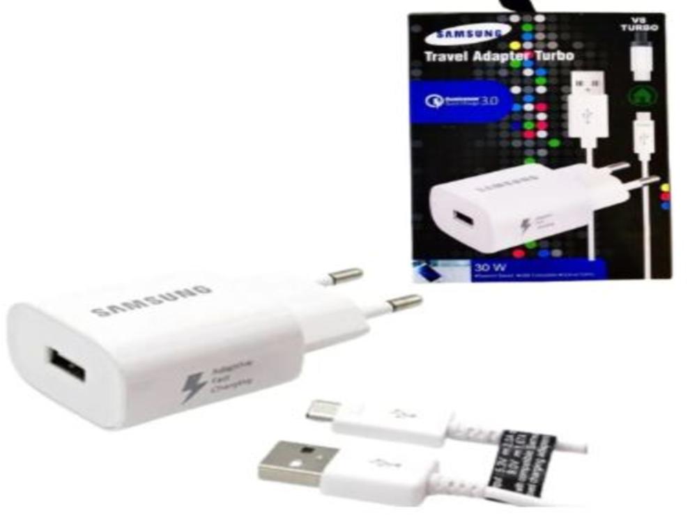 1095 - Carregador de Celular V8 - SAMSUNG TRAVEL Adapter TURBO QUALCOMM 3.0 (Micro USB) - V8