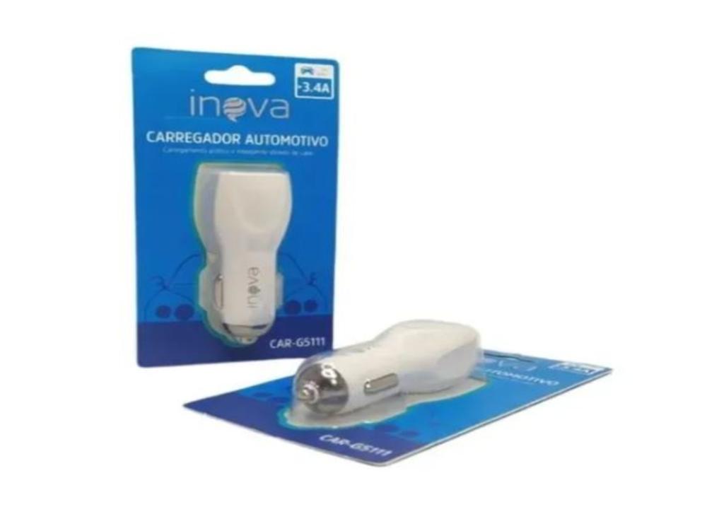 1113 - Carregador Veicular - INOVA 3.4A (2 Entradas USB)