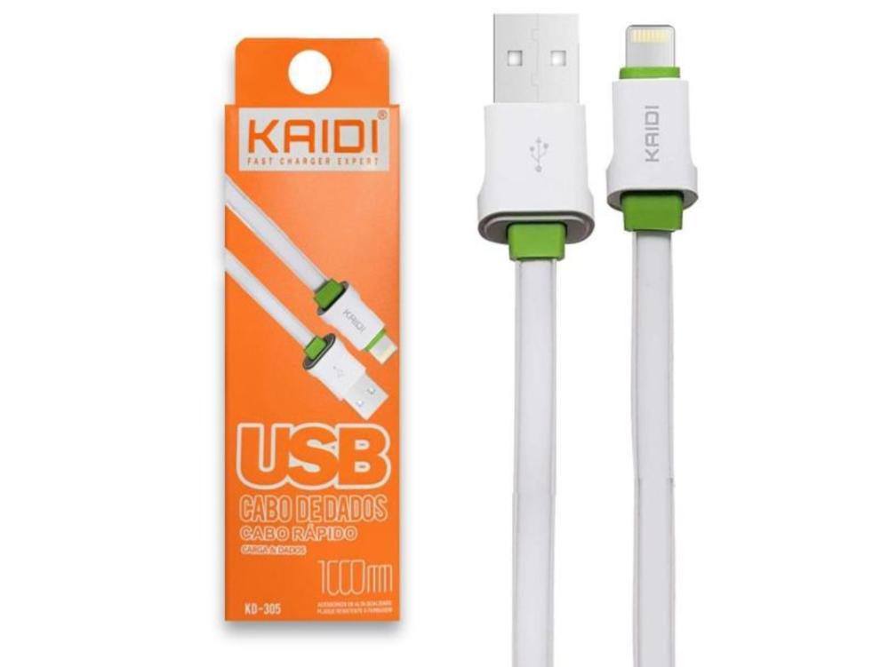 1129 - Cabo Carregador - Dados KAIDI USB x iPHONE