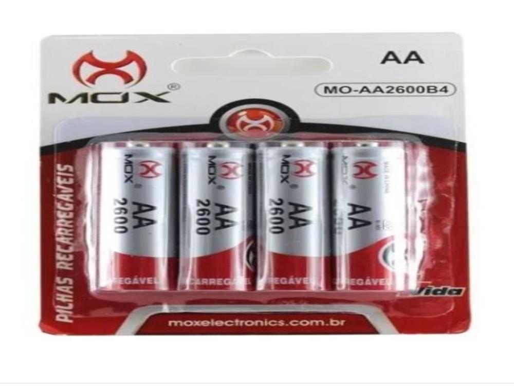 1208 - Pilhas Recarregável - AA 2600MAH (MOX)