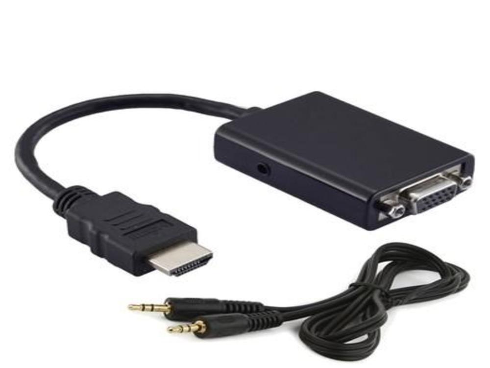 1299 - Adaptador Conversor HDMI para VGA (Femea) com Audio