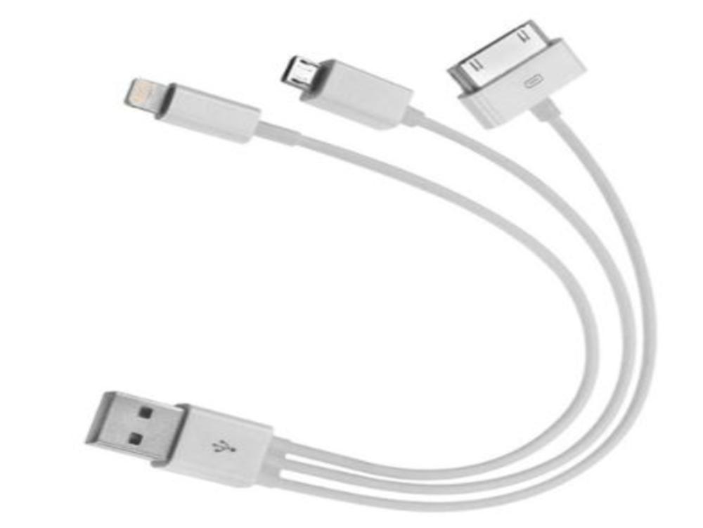 1292 - Cabo Multi USB - (Micro USB V8) (iPHONE 4) (iPHONE 8)