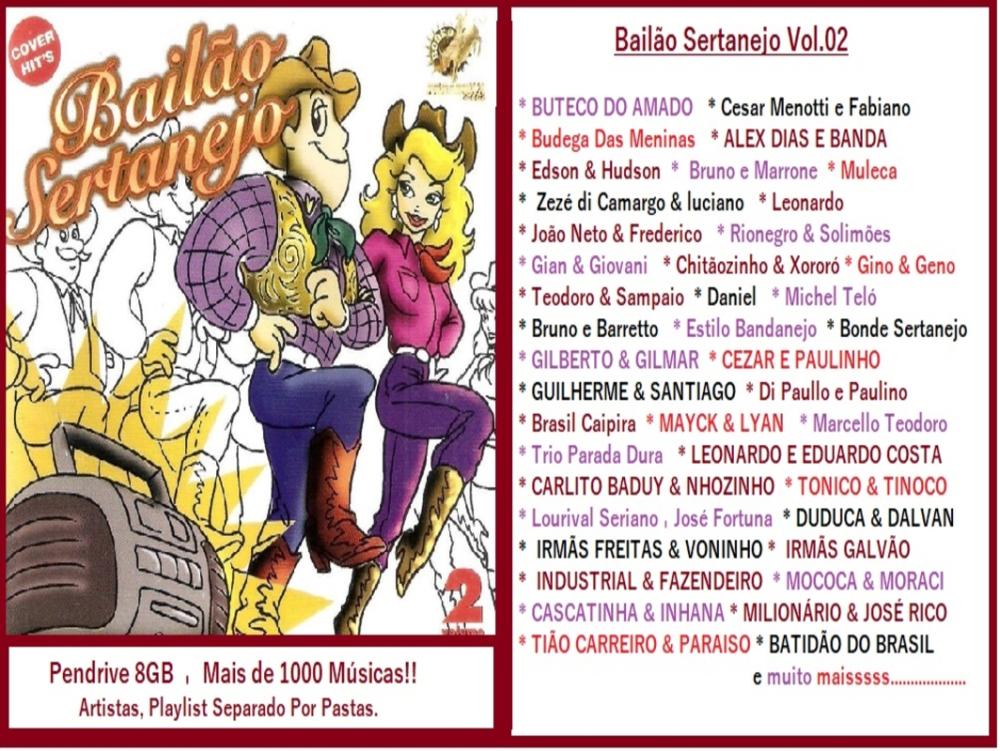 1344 - Pen Drive (Music) - Bailão Sertanejo Vol.02