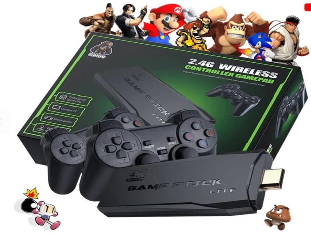 1413 - Game Stick 4k Lite Retro - 2 Controles Sem Fio (Mais de 20.000)